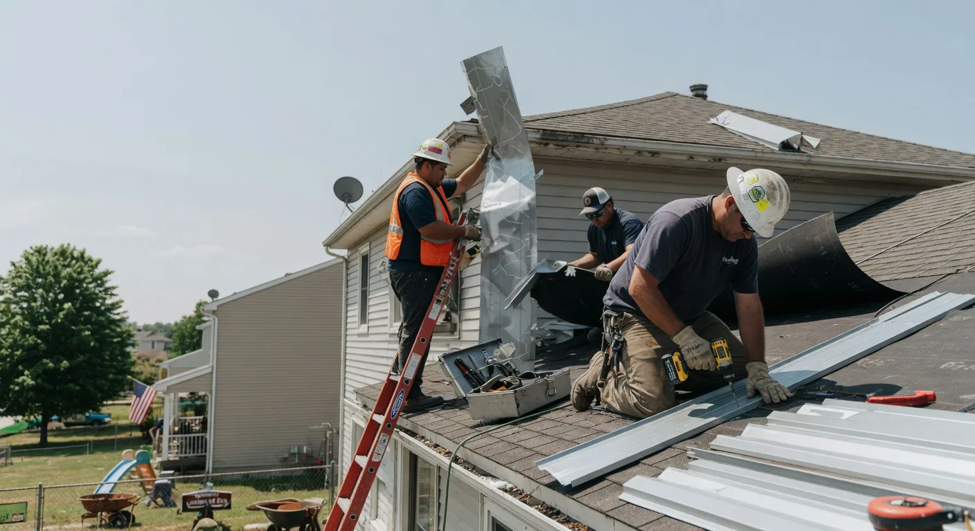 Storm Damage Metal Roof Repair in Fairhope, PA